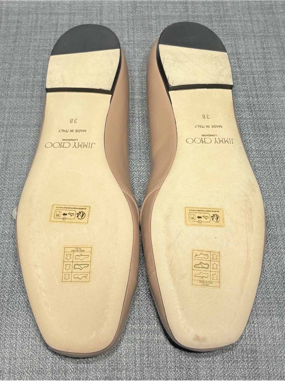 Jimmy Choo Elisa Cap Toe Ballet Flats Ballet Pink EU 38 / US 8 - Picture 6 of 8